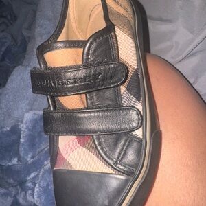 Burberry Black and Beige Checkered Sneakers